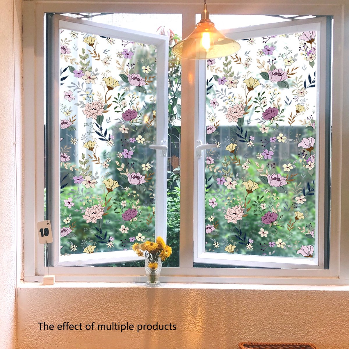 Static window sticker - Wall decoration - 45*100cm - flower plant - PVC - B — image 5
