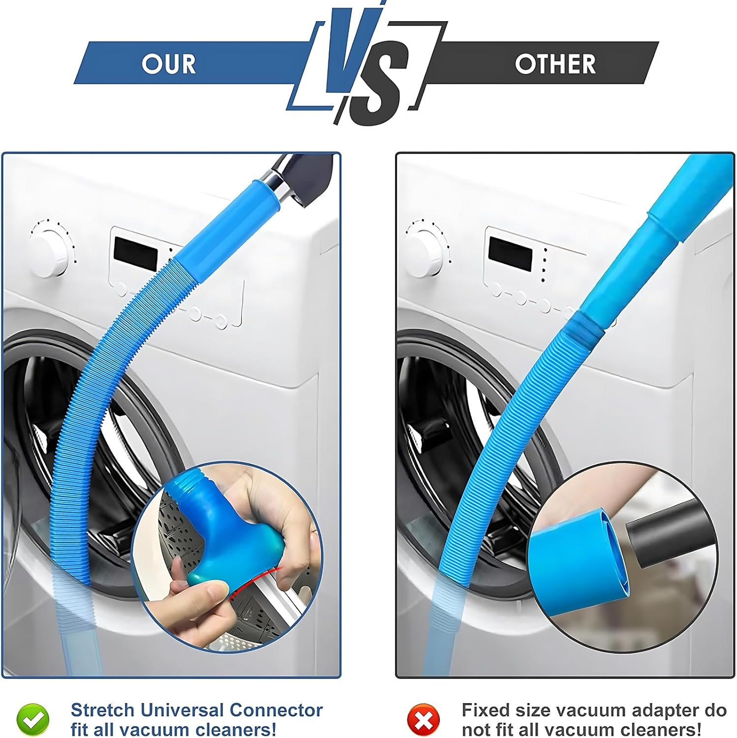 Upgraded Dryer Vent Cleaner: Universal Vacuum Hose Attachment Fits All Vacuums Cleaner, Deep Cleaning Tools for Clogged Ducts & Lint Removal — image 4
