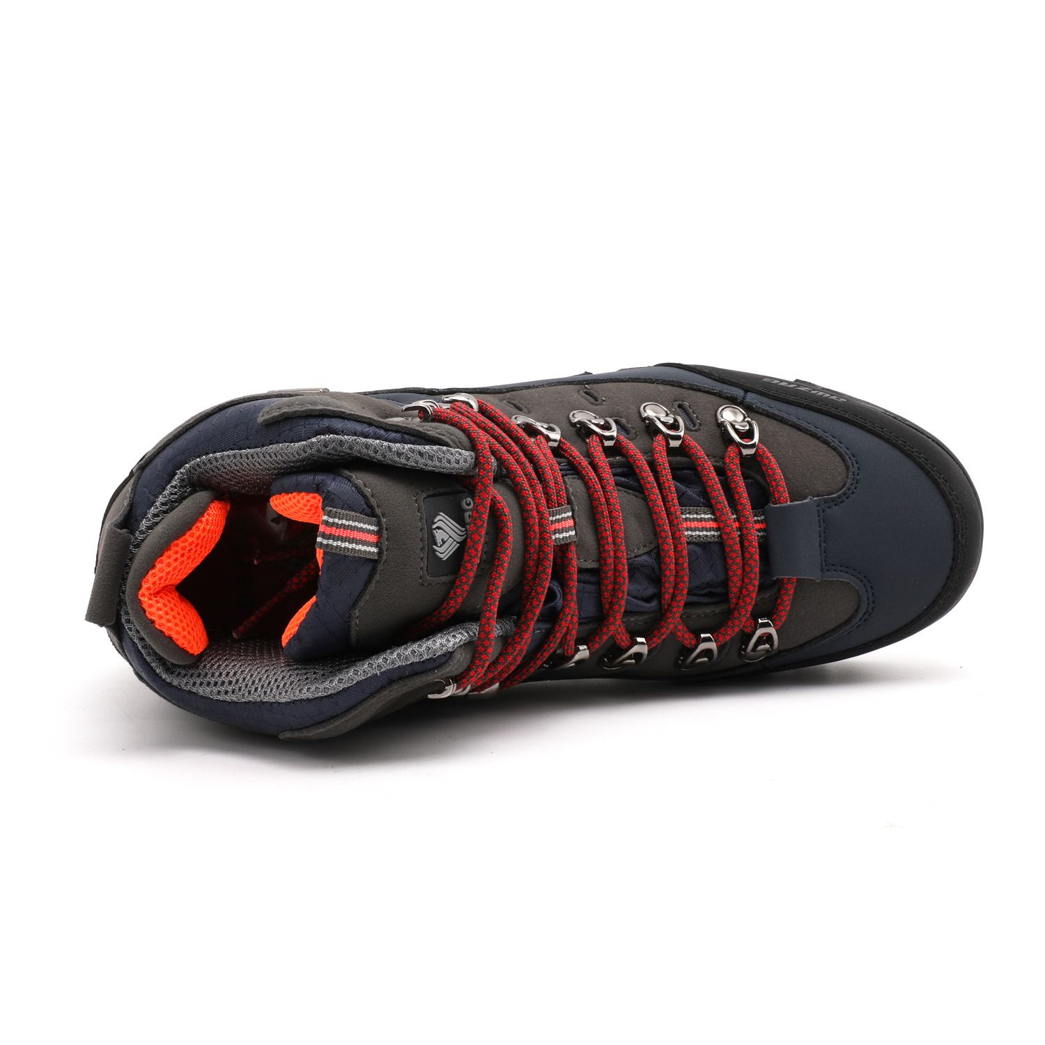 Men Hiking Shoes High Top Waterproof Leather 8037 gray sapphire blue 47 — image 5