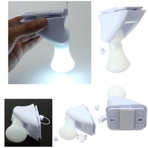 Portable Pull Wall Light Lamp Battery Powered Closet Light with Pull Chain Indoor Cord Light Bulb Fixture Self（2pcs） — image 3