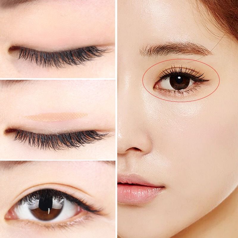 1800PCS Beige Three Different Shape Double Eyelid Tape Tool Invisible Beauty Double Eyelid Tape Stickers Makeup Breathable Big Eye — image 2