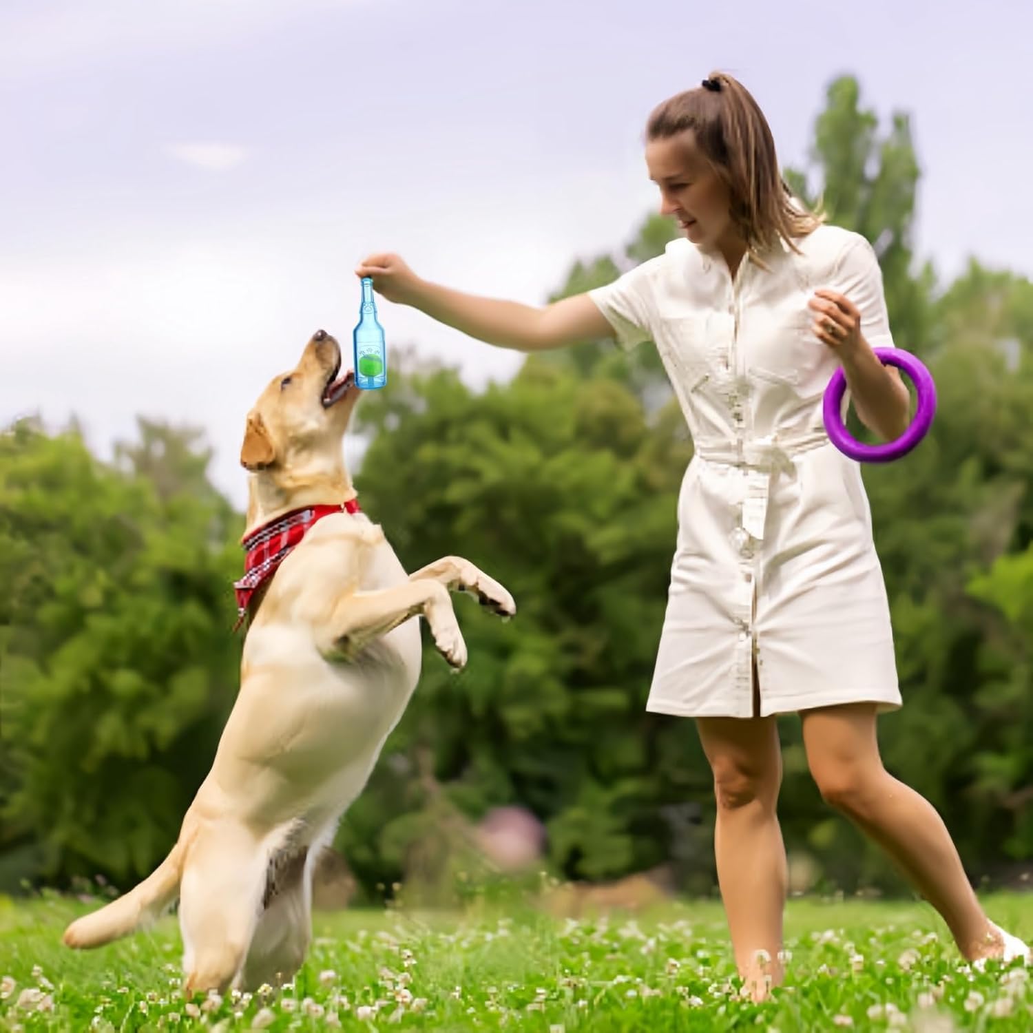 Rubber Water Bottle Toys with Tennis Ball — image 5
