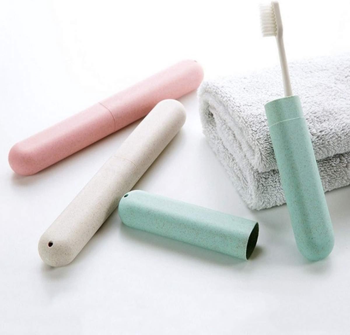 4 pieces - Toothbrush Case - Portable Toothbrush Box - Travel Toothbrush Bag - Toothbrushes Toothbrush Box - for travel, camping, school - blue, green, pink — image 2