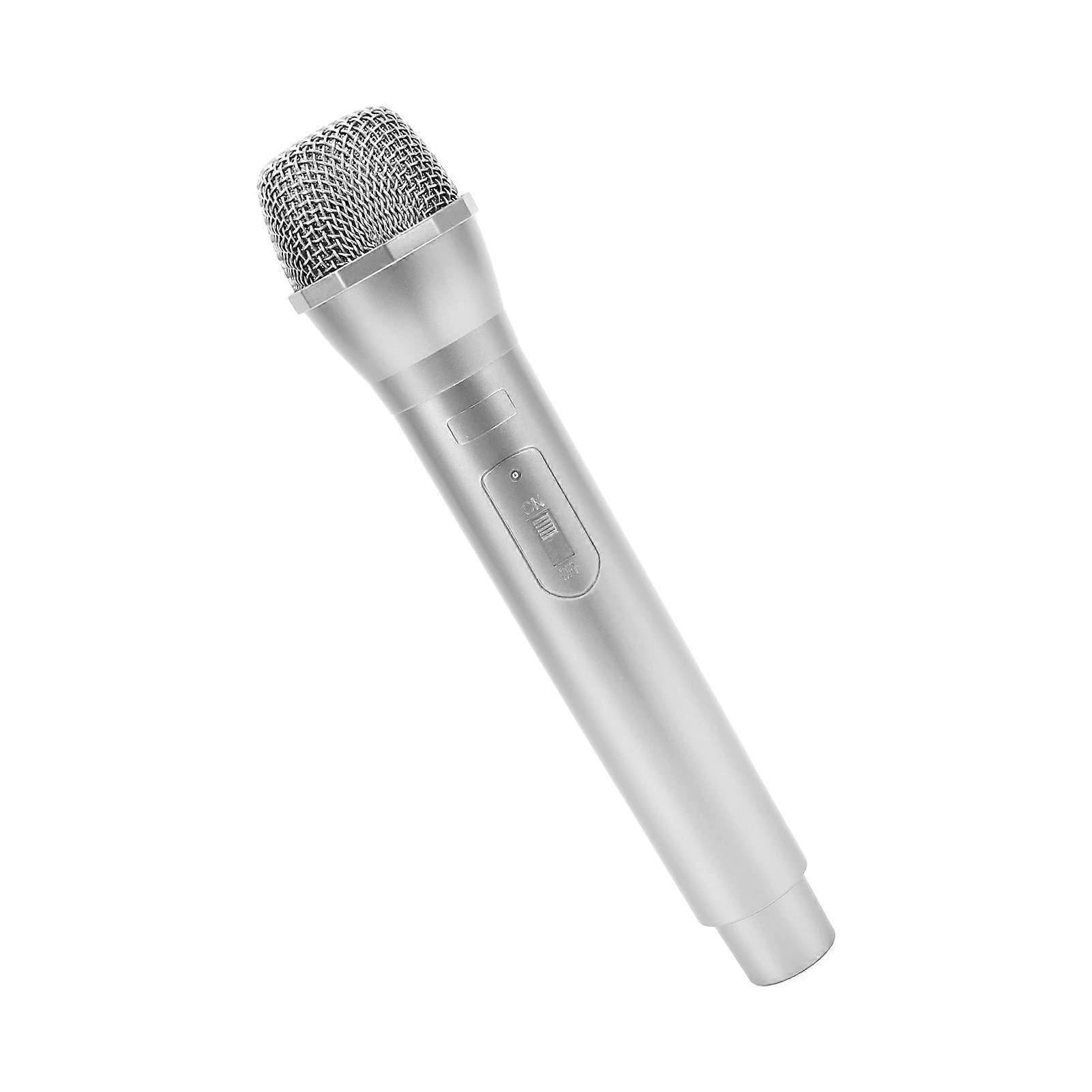 Prop Microphone - Silver Plastic Fake Karaoke Mic for Stage or Party Use — image 2