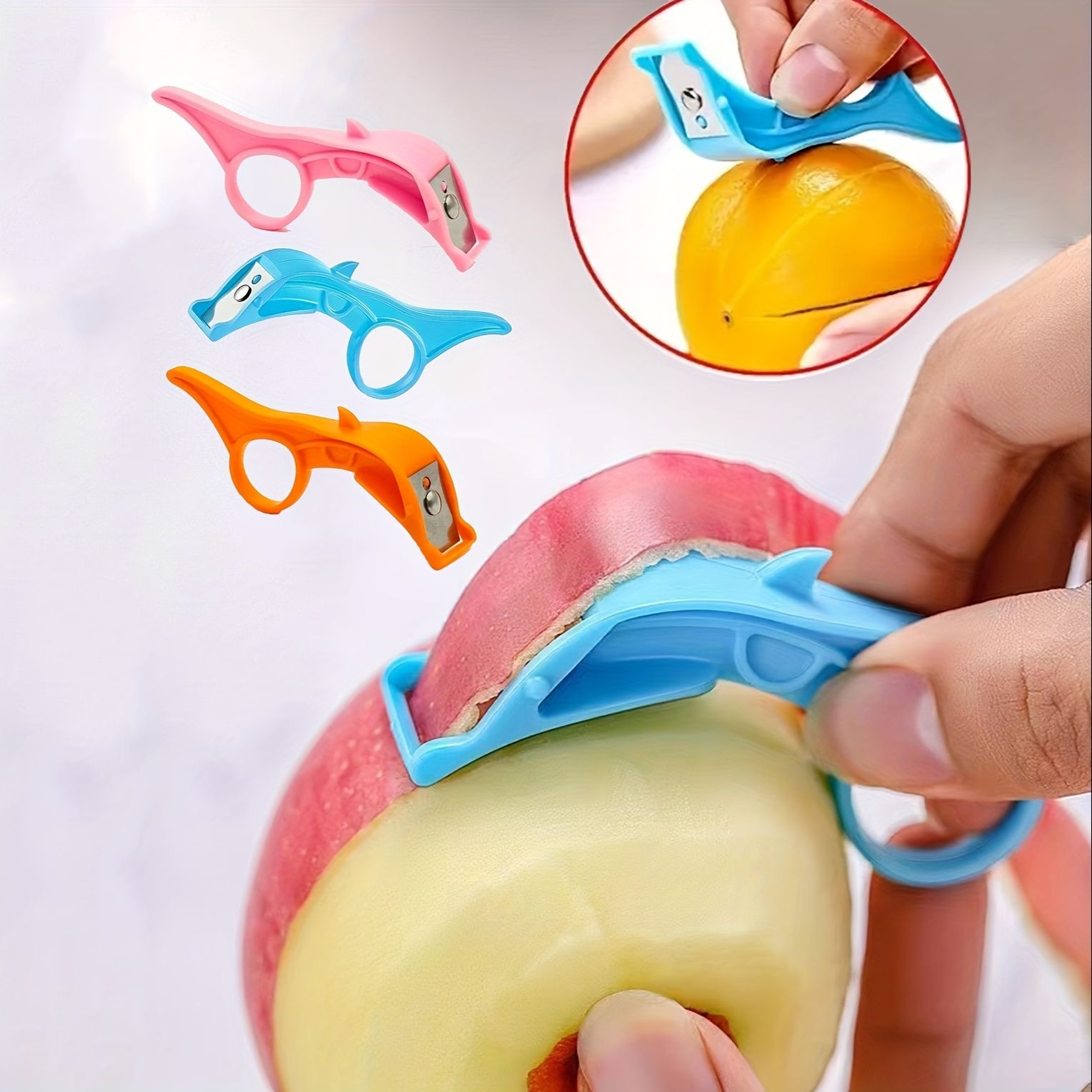 3/6pcs Portable Apple Peeler Tool, Portable Fruit Peeler for Pears and Kiwis, Thin Peeling Knife — image 5