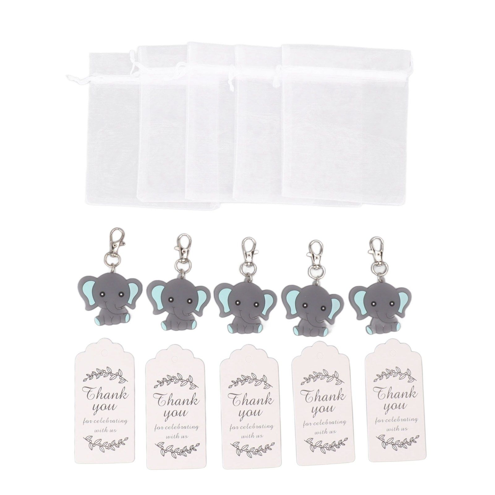 Baby Shower Return Favor Silicone Decoration Cute Animal Shape Thank You Tag Shower Return Favor for Theme Party Type D — image 6