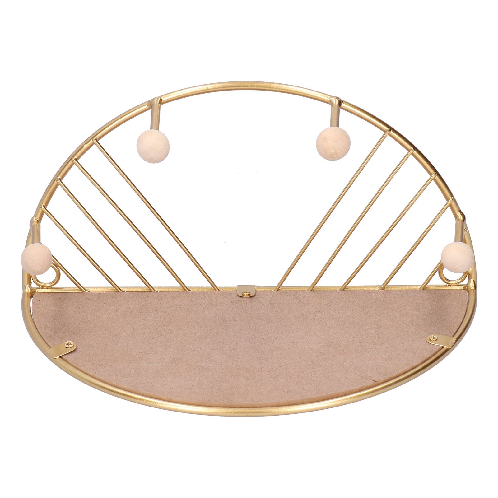 Display Shelf Storage Rack with Clothes Hanger Hook for Home Living Room Entryway GoldS — image 6