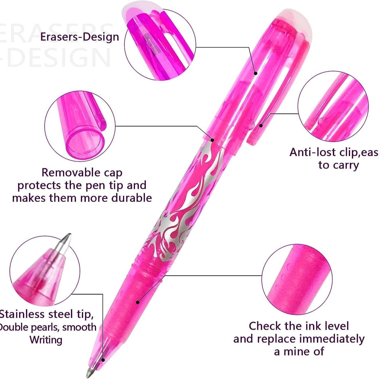 Erasable Gel Ink Pens 12-pack, MultiColor โ image 3