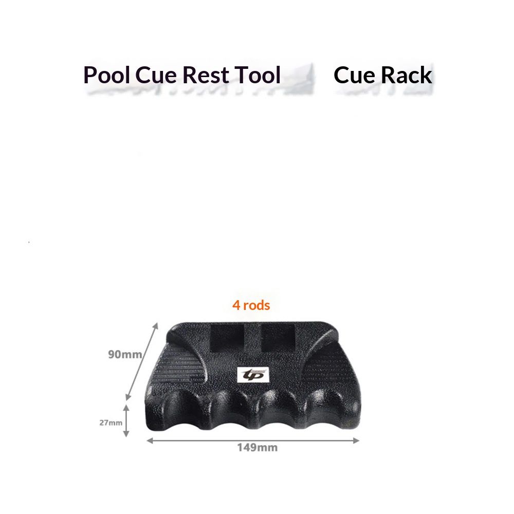 4 Holes Cue Hoder, Cue Rest Cue Stick Holder, Portable Weighted Billiard Cue Rack with Chalk Holder, Pool Cue Holder, 4 Holes（Relying solely on rods） — image 3