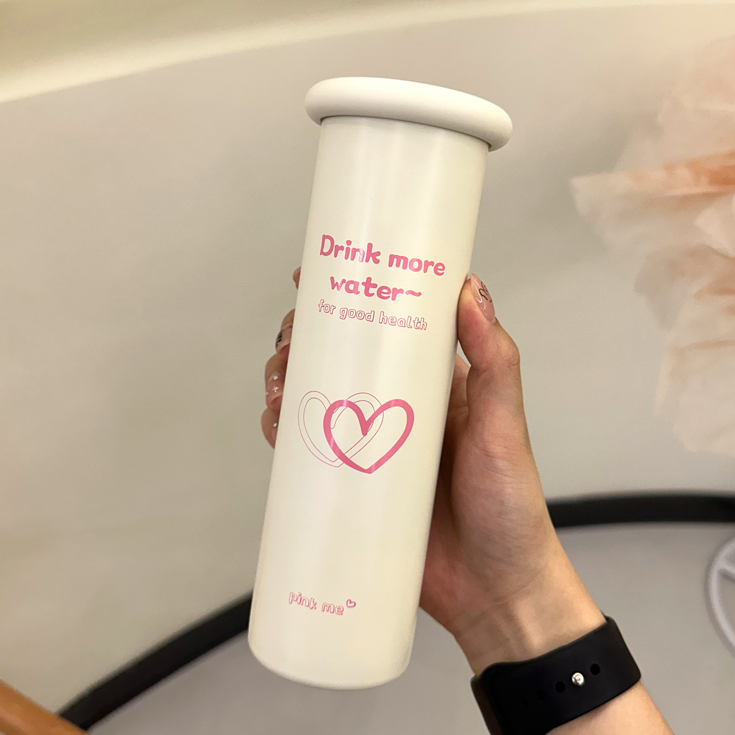 Mini Insulated Coffee Cup - 316 Stainless Steel, Portable & Stylish - Pink love (300ml) โ image 2
