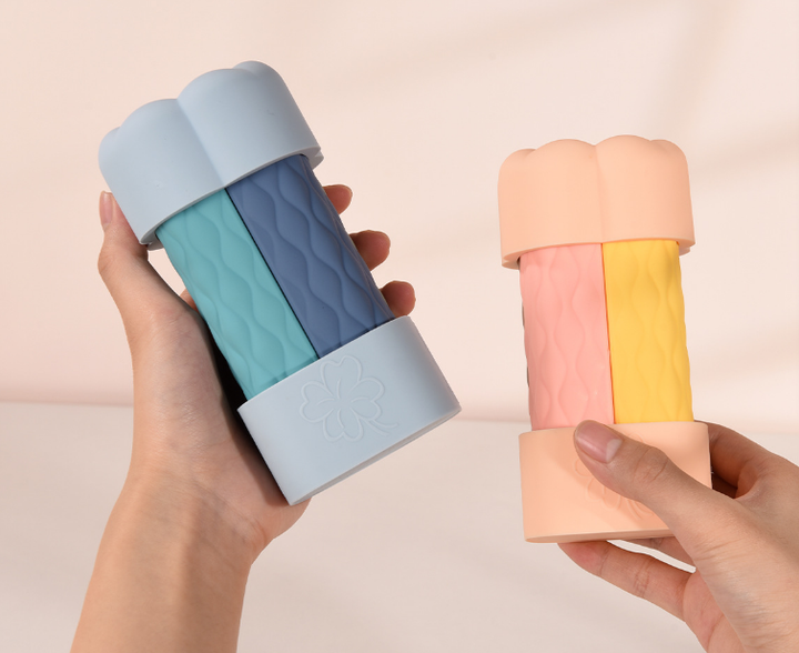Pink Combination Travel Silicone Refillable Bottles Set - 4-in-1 Portable Containers for Shampoo and Shower Gel, TPR+PE Material, Compact and Leak-Proof โ image 4