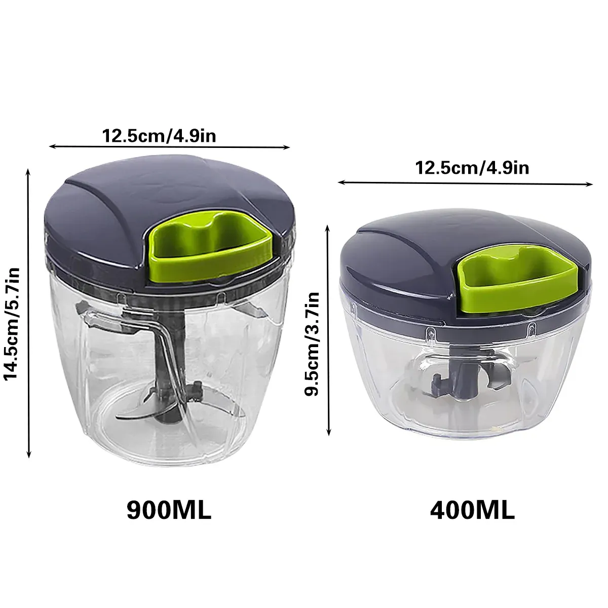 Garlic Press Chopper Slicer Hand Presser Grinder Crusher Home Kitchen Tools Use - 600ml — image 4