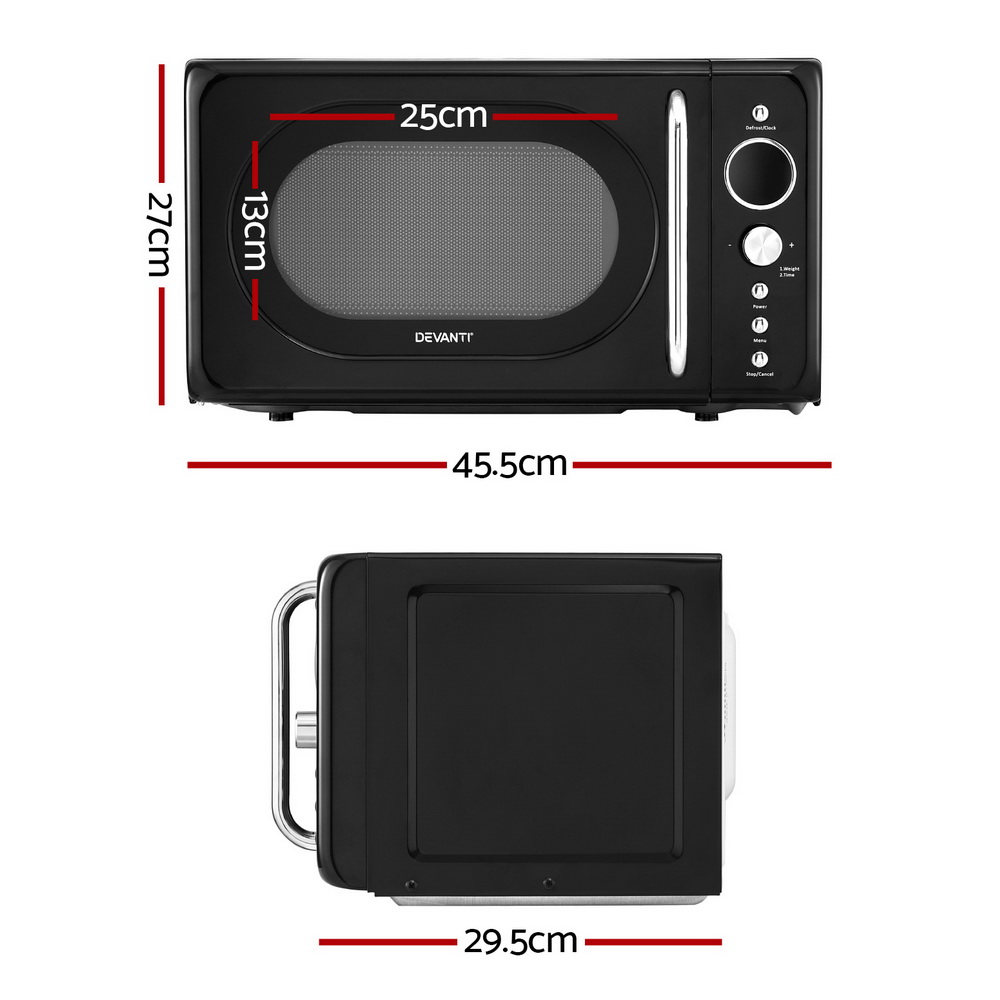 Devanti 20L Microwave Oven 700W Black โ image 2