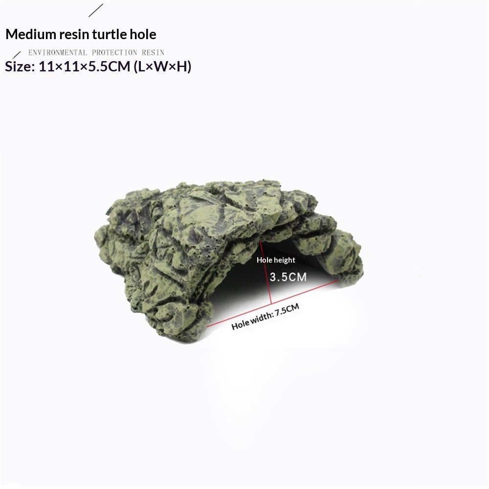 Fish Hiding Cave Aquarium Turtle Reptile Basking Hide Habitat Shelter for Aquarium Terrarium Decoration Ornament (Medium) โ image 5
