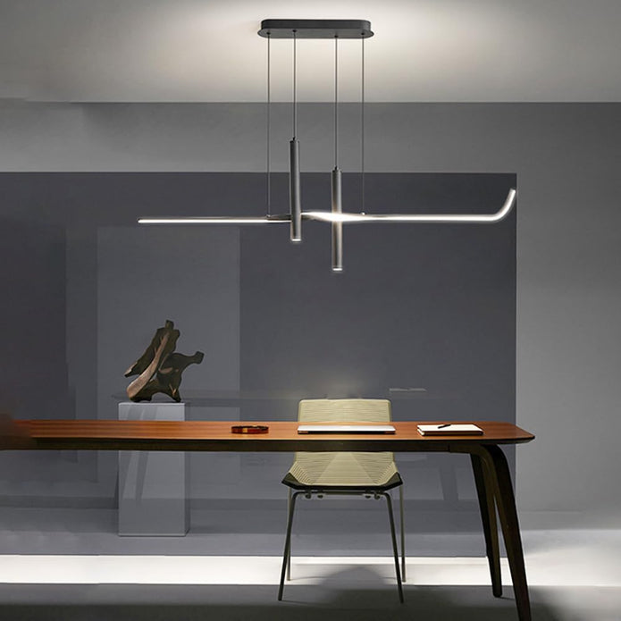 BAMDECOR A206 Modern Black Scandinavian Pendant Light Table Dining Room Living Room Pendant Lighting 1.2 Meters — image 3