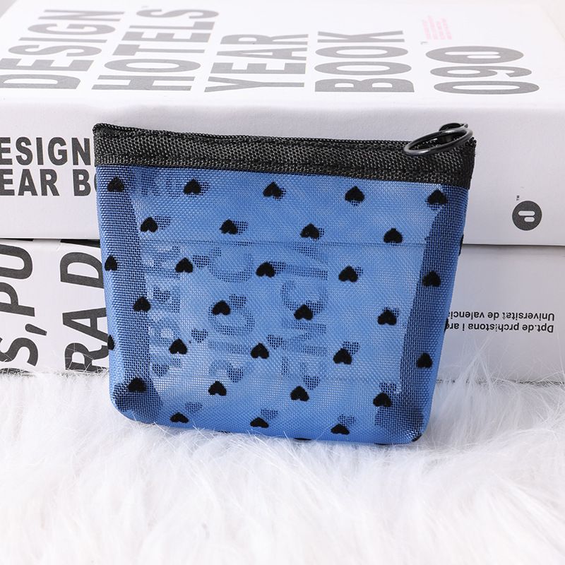 Portable Makeup Bag Large Capacity Travel Cosmetic Blue small size