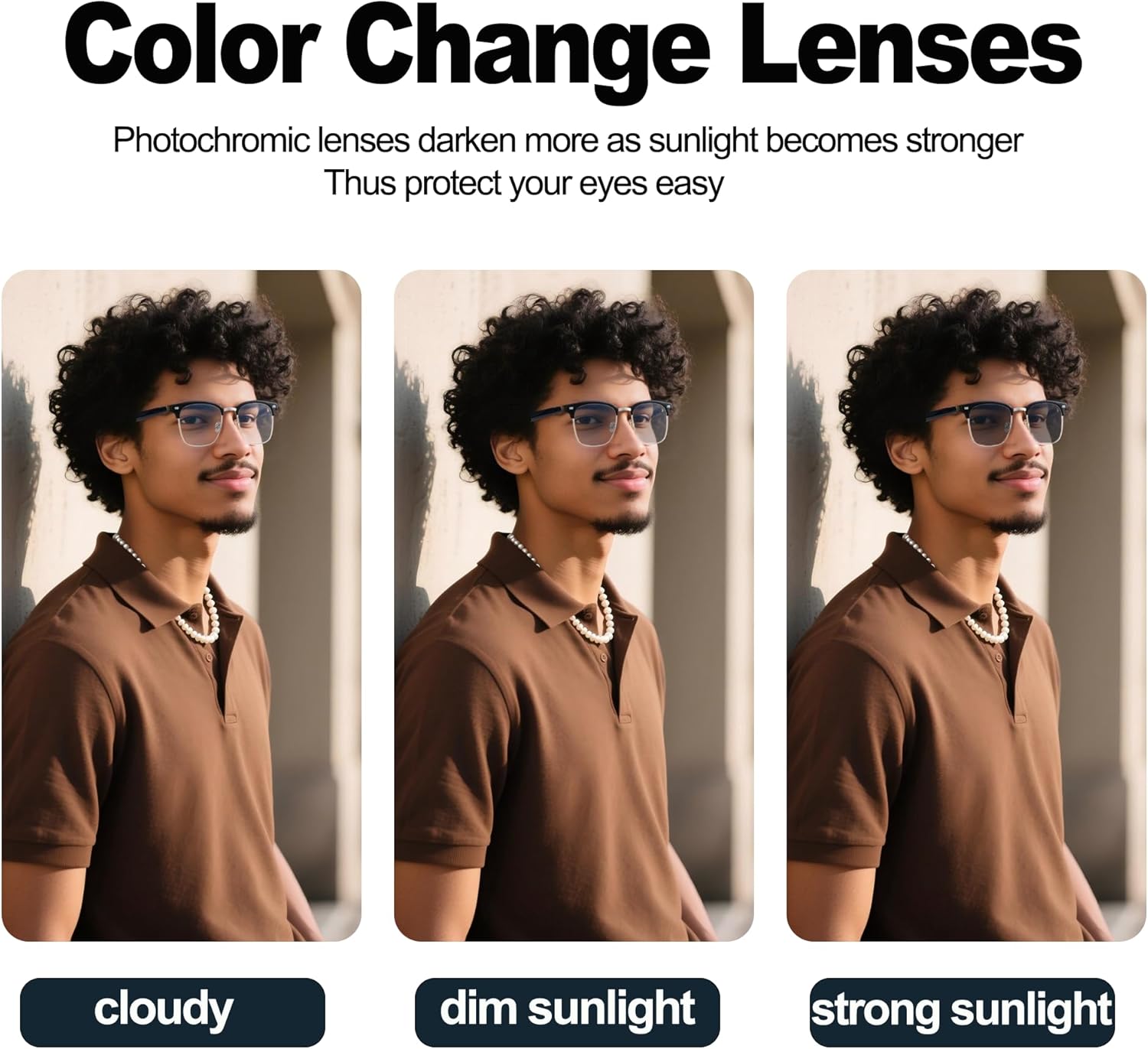 AI Smart Translation Glasses: 110+ Languages, Photochromic Lenses, Bluetooth – Ideal for Travel, Business & Daily Use(black) — image 4