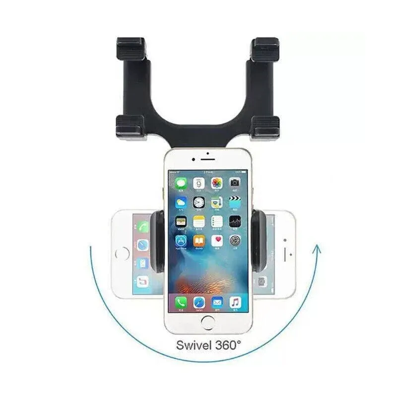 Rear View Mirror Phone Holder 360 Degree Rotation Car Mount for Smartphone โ image 5