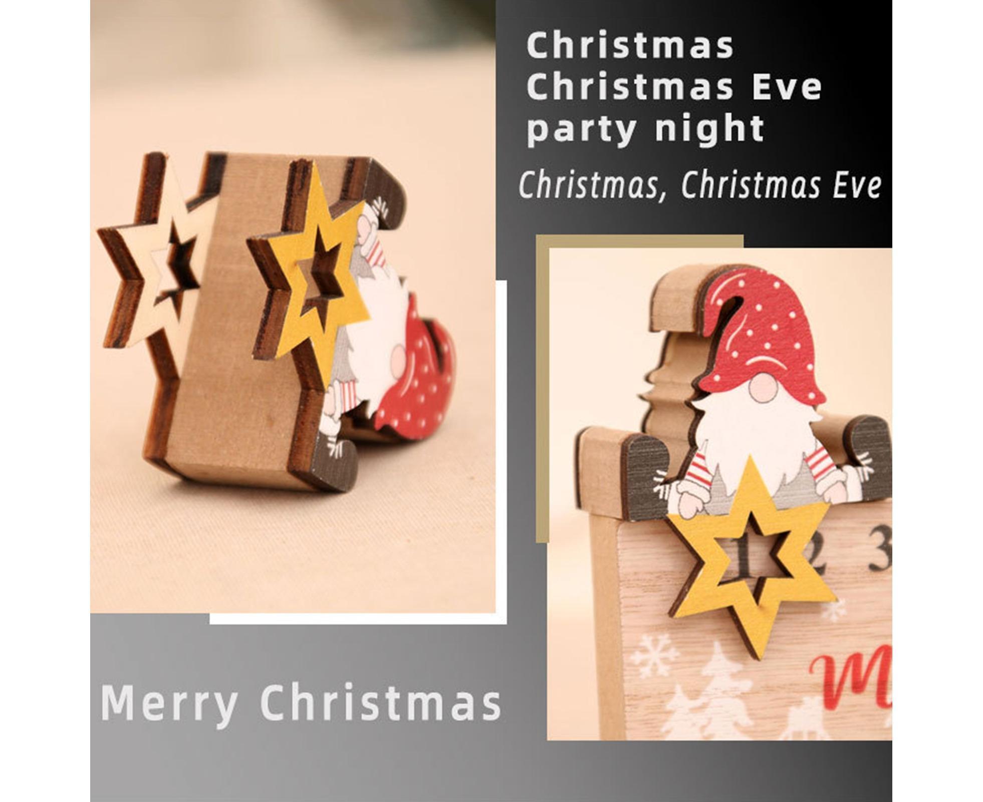 Xmas Wooden Calendar Count Down-A — image 3