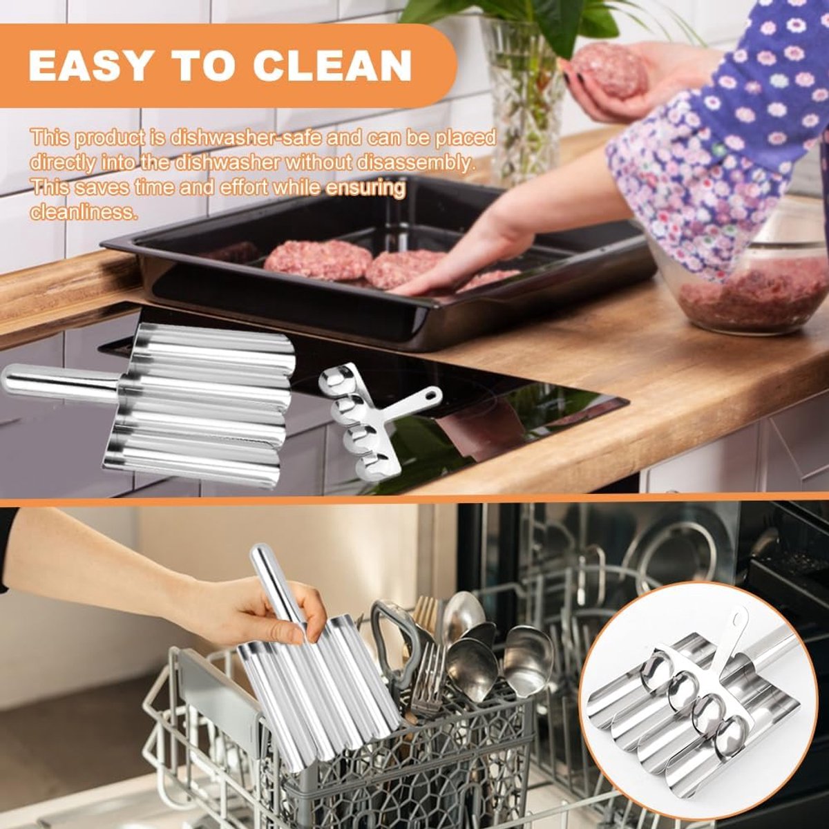 Meatball maker, stainless steel non-stick meatball maker, portable meatball scooper kitchen restaurant must-have meatball maker set, home cooking tools — image 5