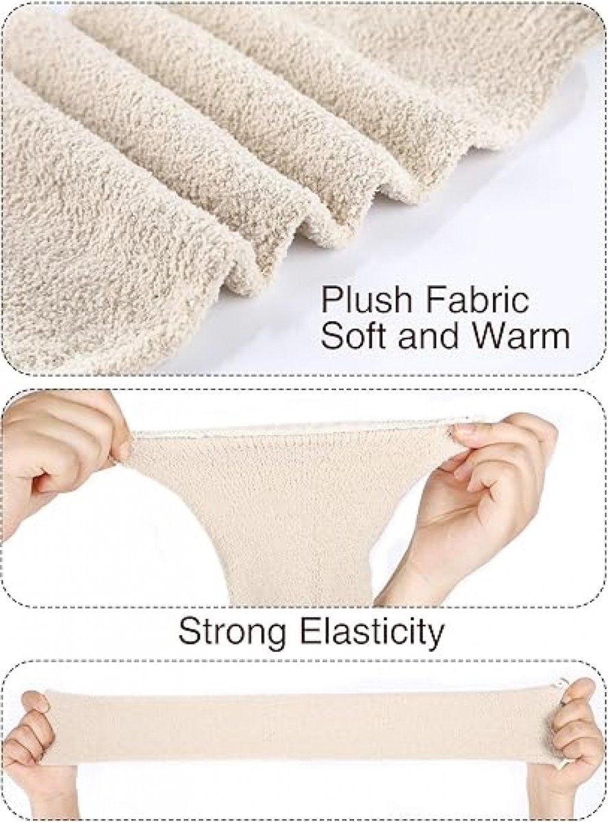 3 Pack Womens Winter Knee Pads Warm Coral Fleece, One Size — image 2