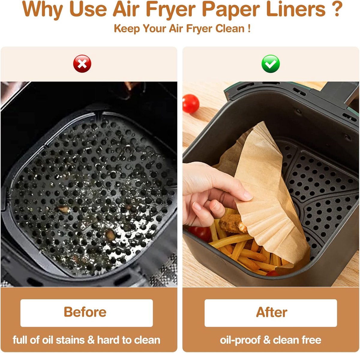 Airfryer Paper (100 sheets) - Airfryer Paper Mat 20 cm - Non-stick Airfryer Paper - Baking Mat - BPA-free - Suitable for 3-6 litre ovens - Baking Tray — image 5