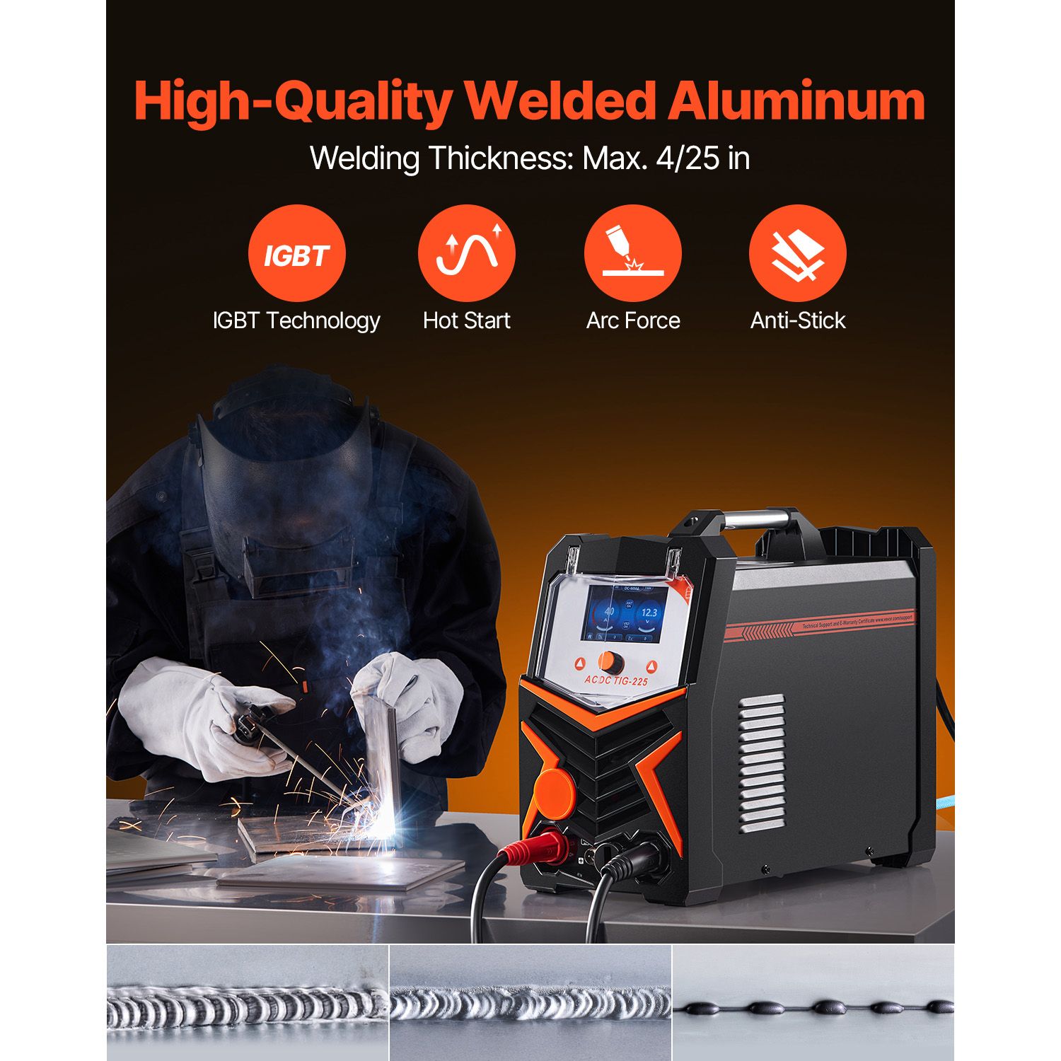 TIG Welder 6-In-1 AC/DC Welding Machine Pulse Spot MMA Stick IGBT Inverter — image 4