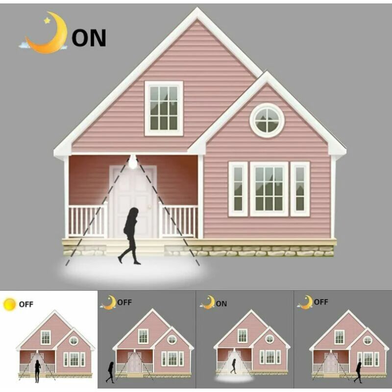 2 Pcs Mascot Bulb Motion Sensor B22 Baionnette LED, 12W, 1020lm, Cold 6000 K White, CIR 85, Non Dimmable Bulb a Motion Sensor — image 4