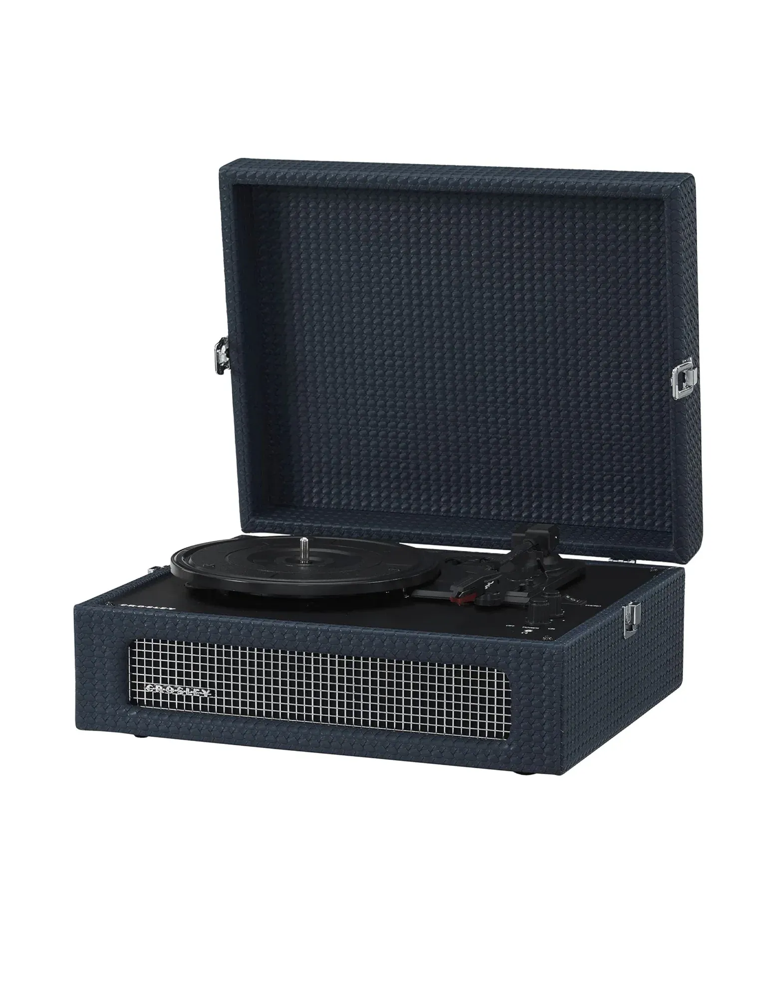 Crosley Voyager Bluetooth Portable Turntable + Bundled Crosley Record Storage Display Stand - Navy โ image 2