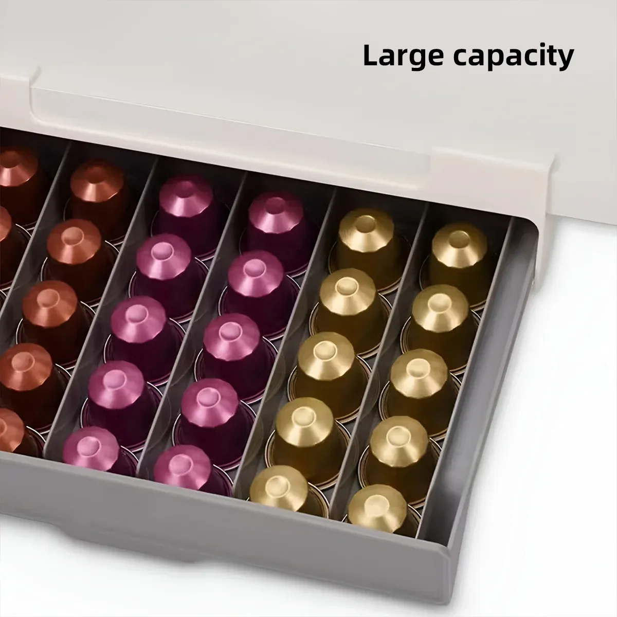 2PCS Coffee Pod Drawer Holder Organizer Large Capacity for K Cup Pods Storage — image 6