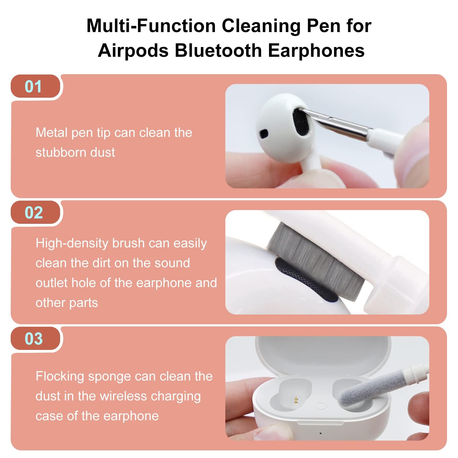 5 in 1 Soft Brush Keyboard Cleaner, Keyboard & Earbuds Cleaning Kit, Multi-Function Keyboard Brush & Earphone Tools โ image 5