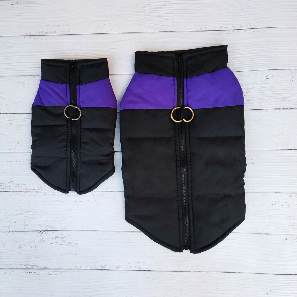 Winter Dog Ski Jacket with Waterproof and Windproof Polyester Shell, Thick PP Cotton Padding for Warmth, 3D Ergonomic Fit with D-Ring Leash Attachment, Ideal