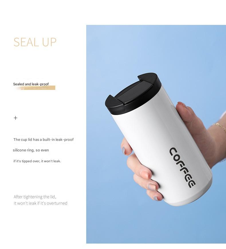 Black Stainless Steel Coffee Mug 500ml Vacuum Insulated Travel Cup 8 Hours Heat Retention Leak-Proof Lid 304 Food-Grade Steel Portable Office Car Tumbler โ image 5
