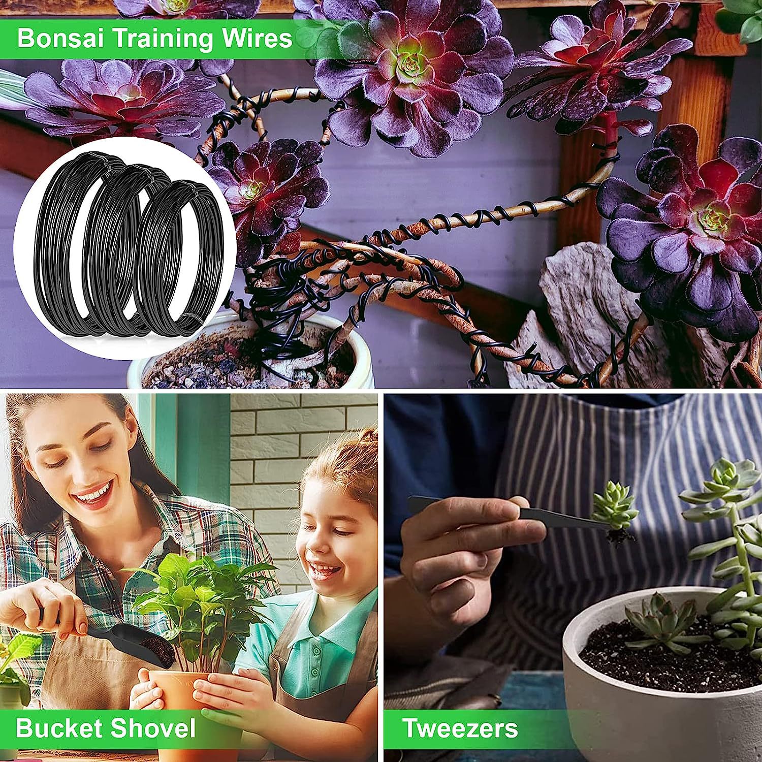 24-Piece Bonsai Tree Tool Kit for Gardening Starters – Complete Bonsai Care Set with Organizer Bag — image 4