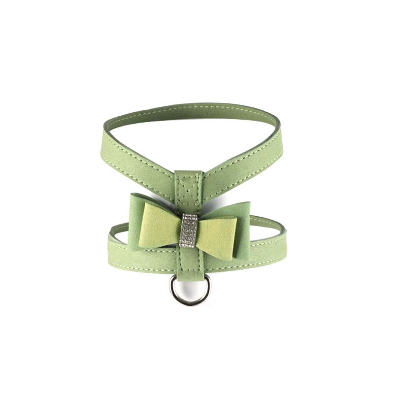 Pet Harness Dog Leash Small Breathable Outdoor Green style L: chest circumference 38-46 head circumference 41