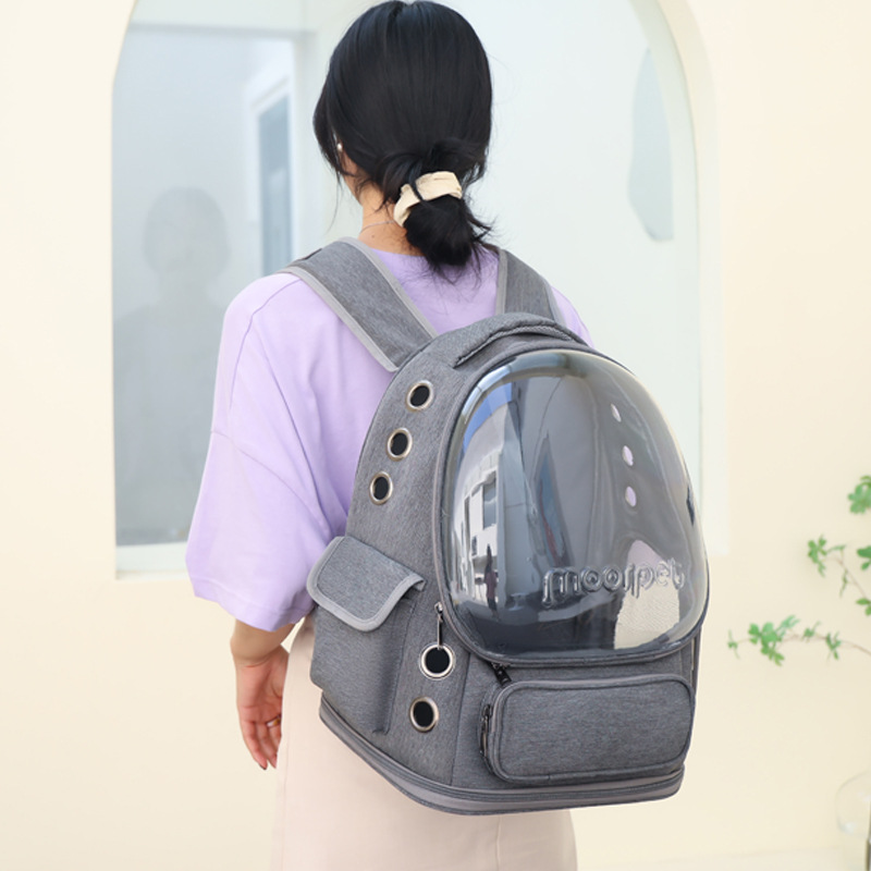 Spacious Pet Carrier with Ventilation System & Water-Resistant Design(grey) — image 2