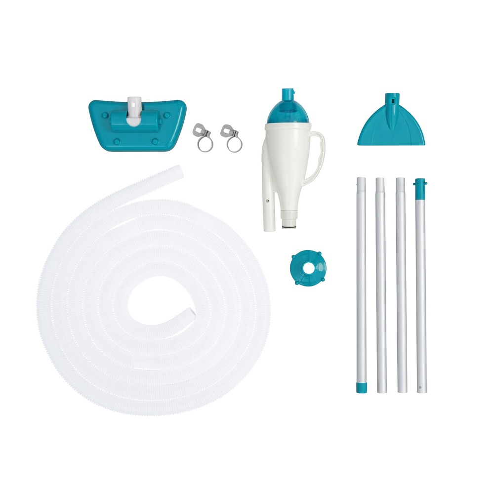 Bestway Pool Cleaner 2 Cleaning Heads Vacuum 6m Hose 1.9m Aluminium Pole — image 3