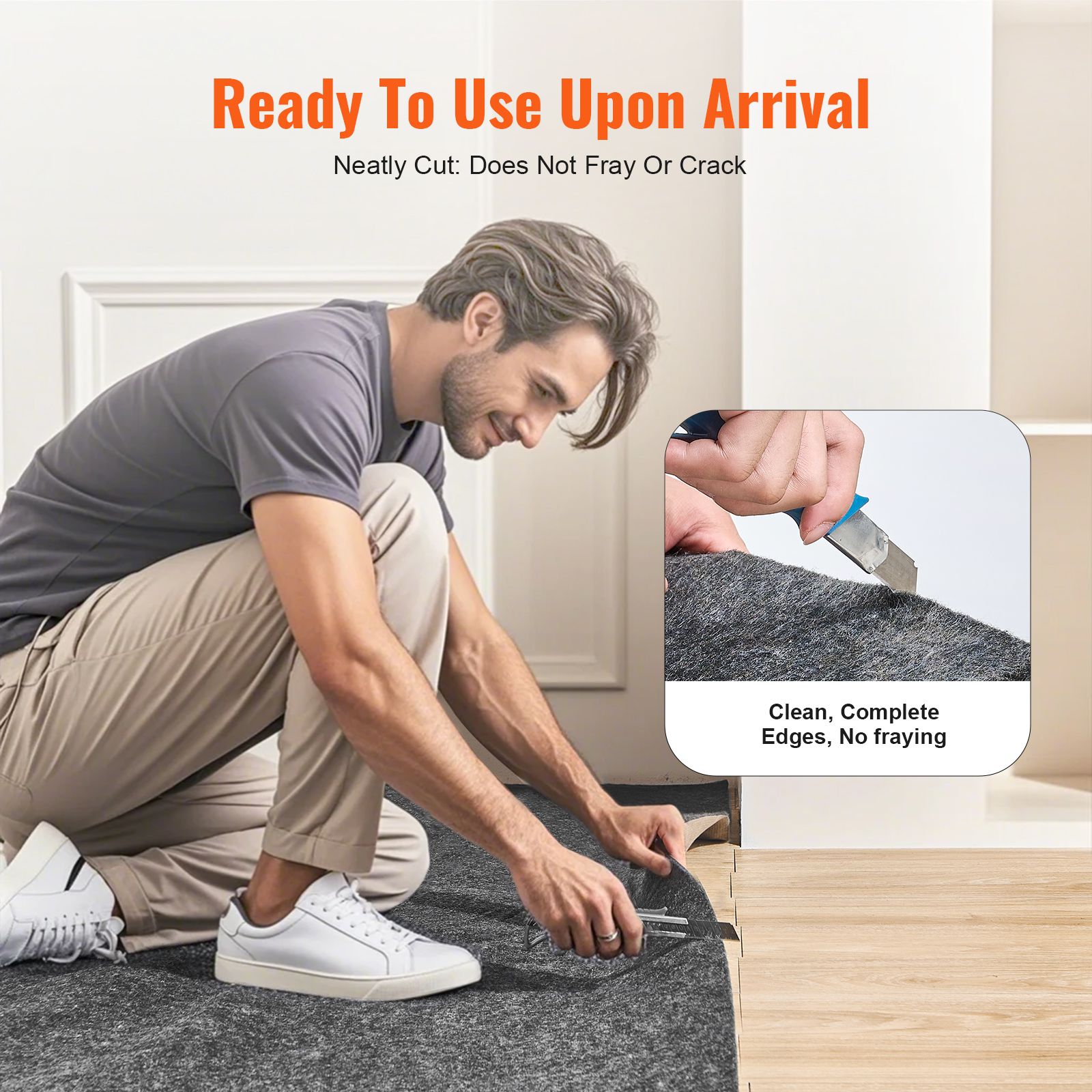 Non Slip Rug Pad Gripper 9' x 12' Carpet Mat 0.24" Thick for All Floor — image 5