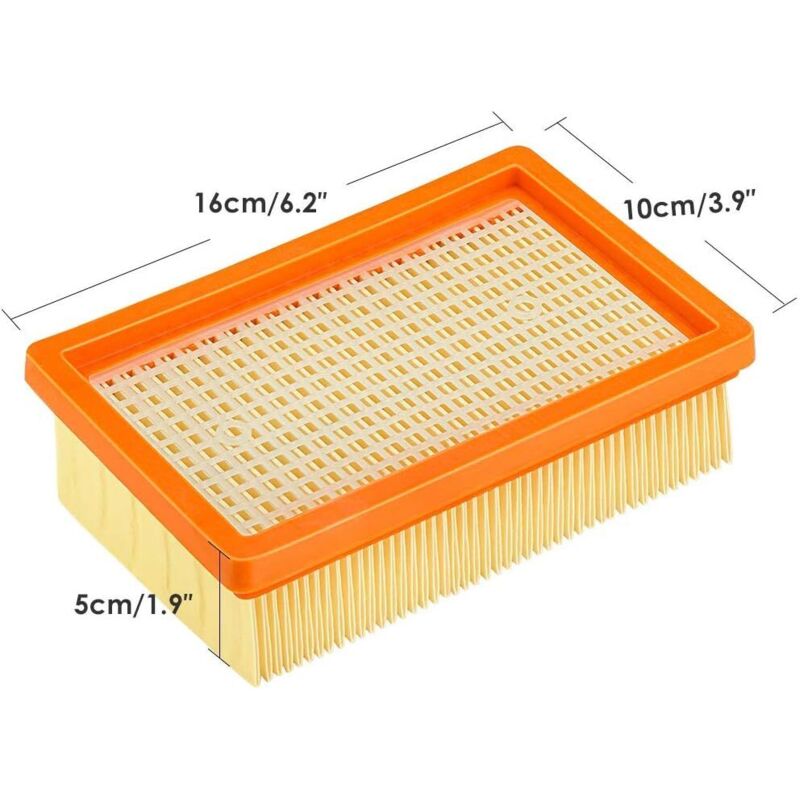 Flat Pleated Filter For Karcher Mv4 Mv5 Mv6 Wd4 Wd5 Wd6, Wd4P Wd5P Wd6P Wet And Dry Vacuum Cleaners, 3 Pack — image 4