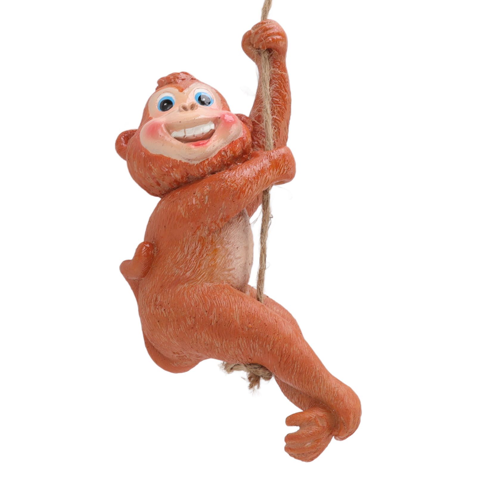 Swing Monkey Statue Ornament Resin Hand Painted Vivid Animal Sculpture Pendant for Garden — image 6