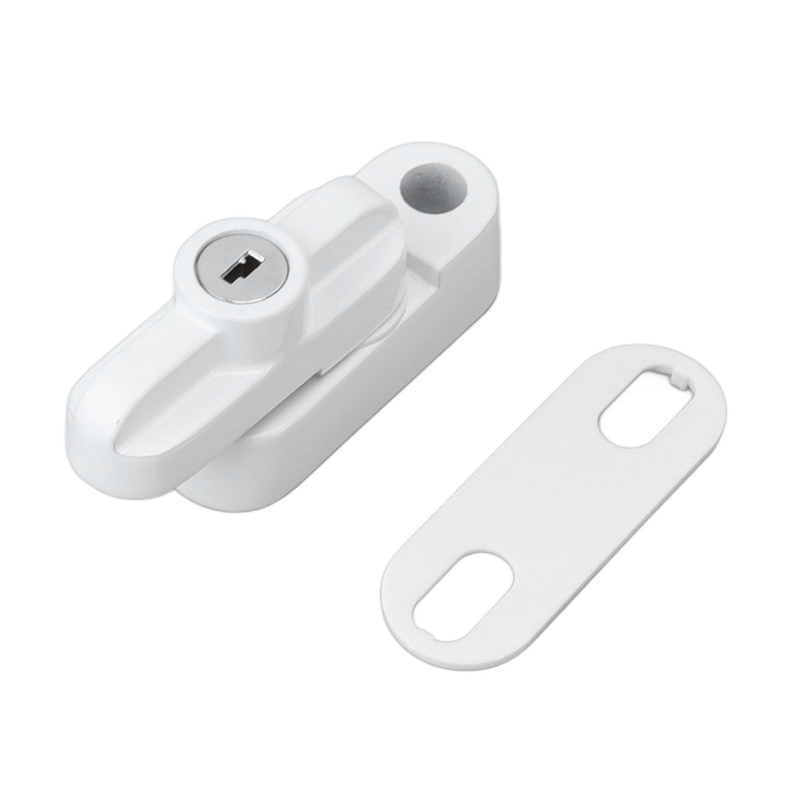 External Window Lock Catch Aluminum Alloy Anti Theft Flat Window Buckle Lock for Single Double Windows White — image 5