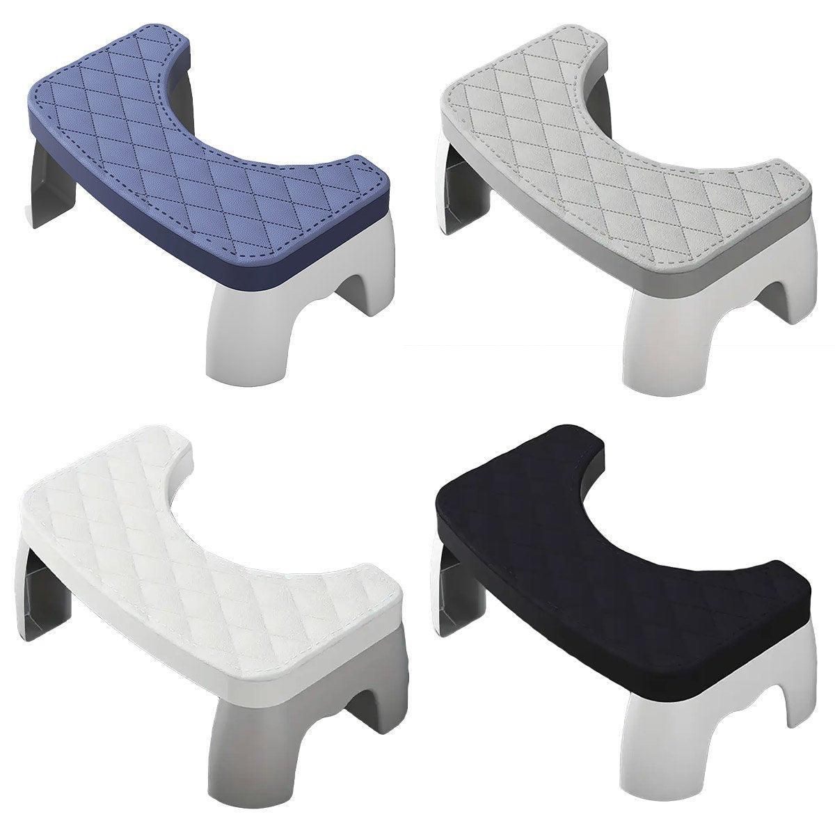Toilet Stool Anti-Slip Bathroom Footstool for Home Use with Stable Support Design - Black — image 3