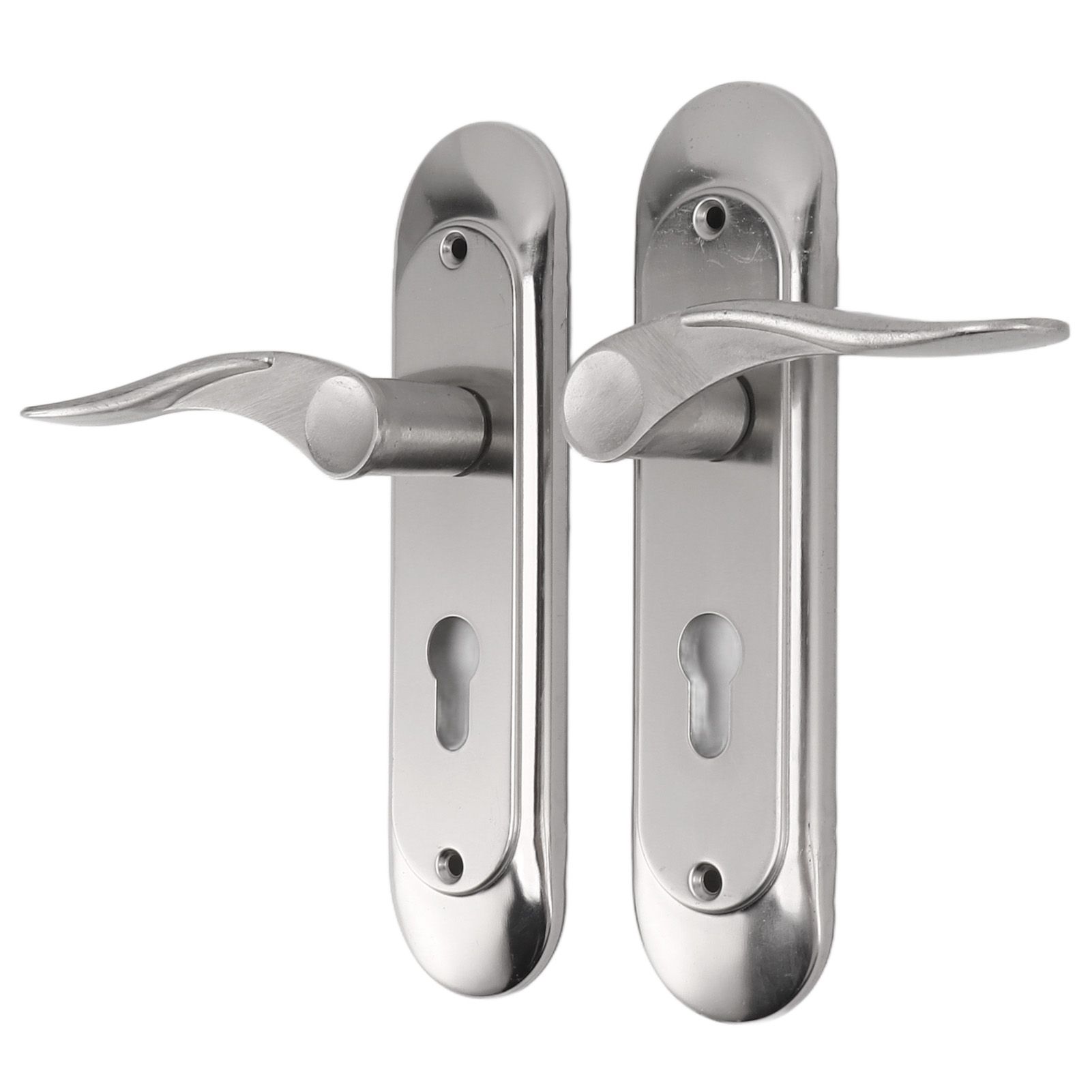 Door Interior Lever Passage Handle with Lock Easy Install Stainless Steel Door Handle for Bedroom Bathroom Closet Home โ image 4