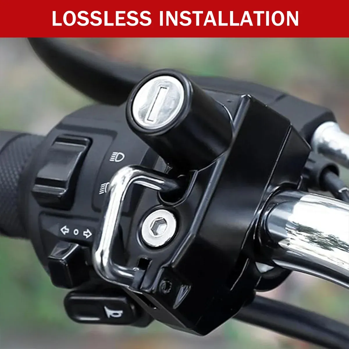 Multifunctional Motorcycle Helmet Lock Hook Key Lock Anti-Theft Durable Sturdy — image 6