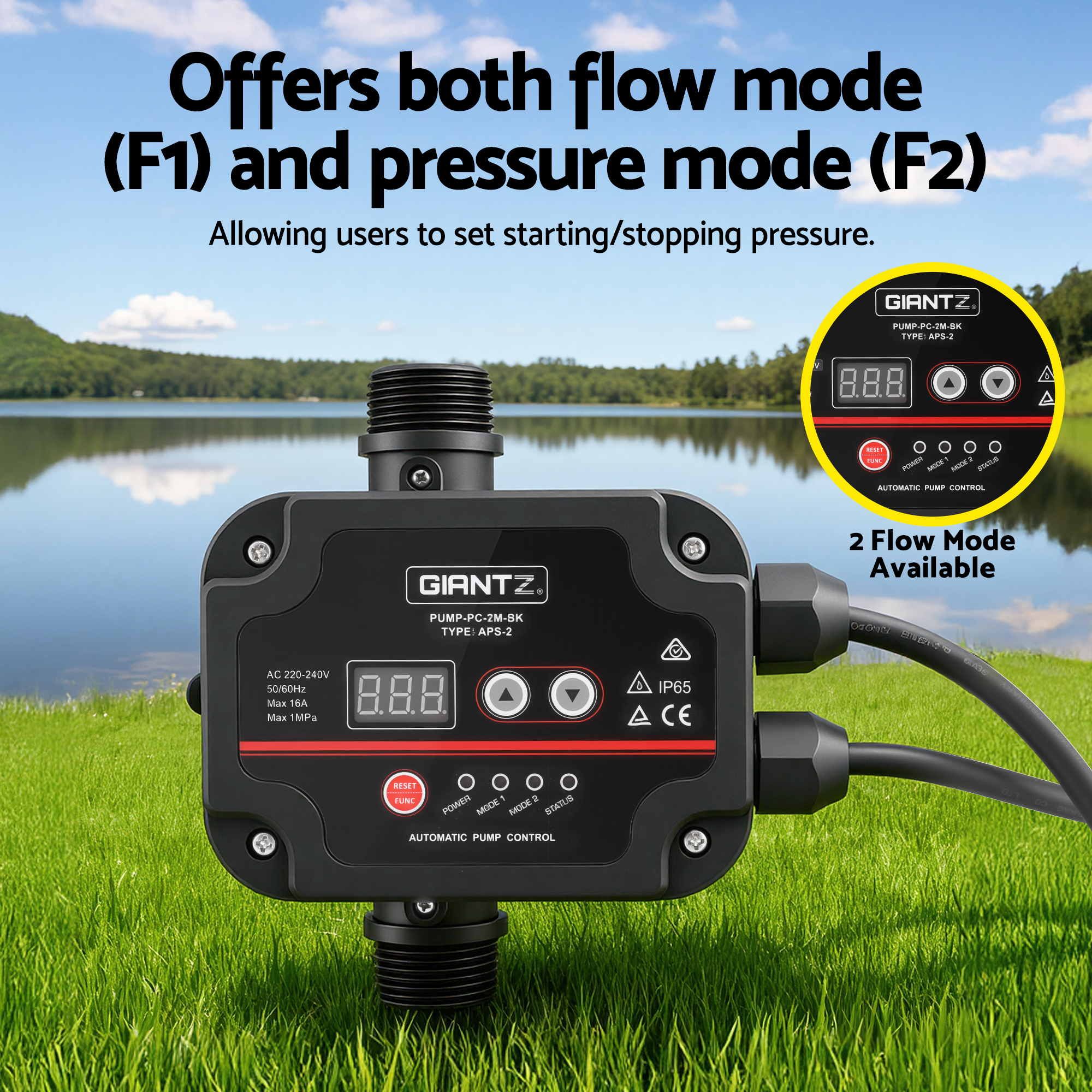 Giantz Garden Water Pump Auto Controller Tank Farm Irrigation House 800W Max — image 5