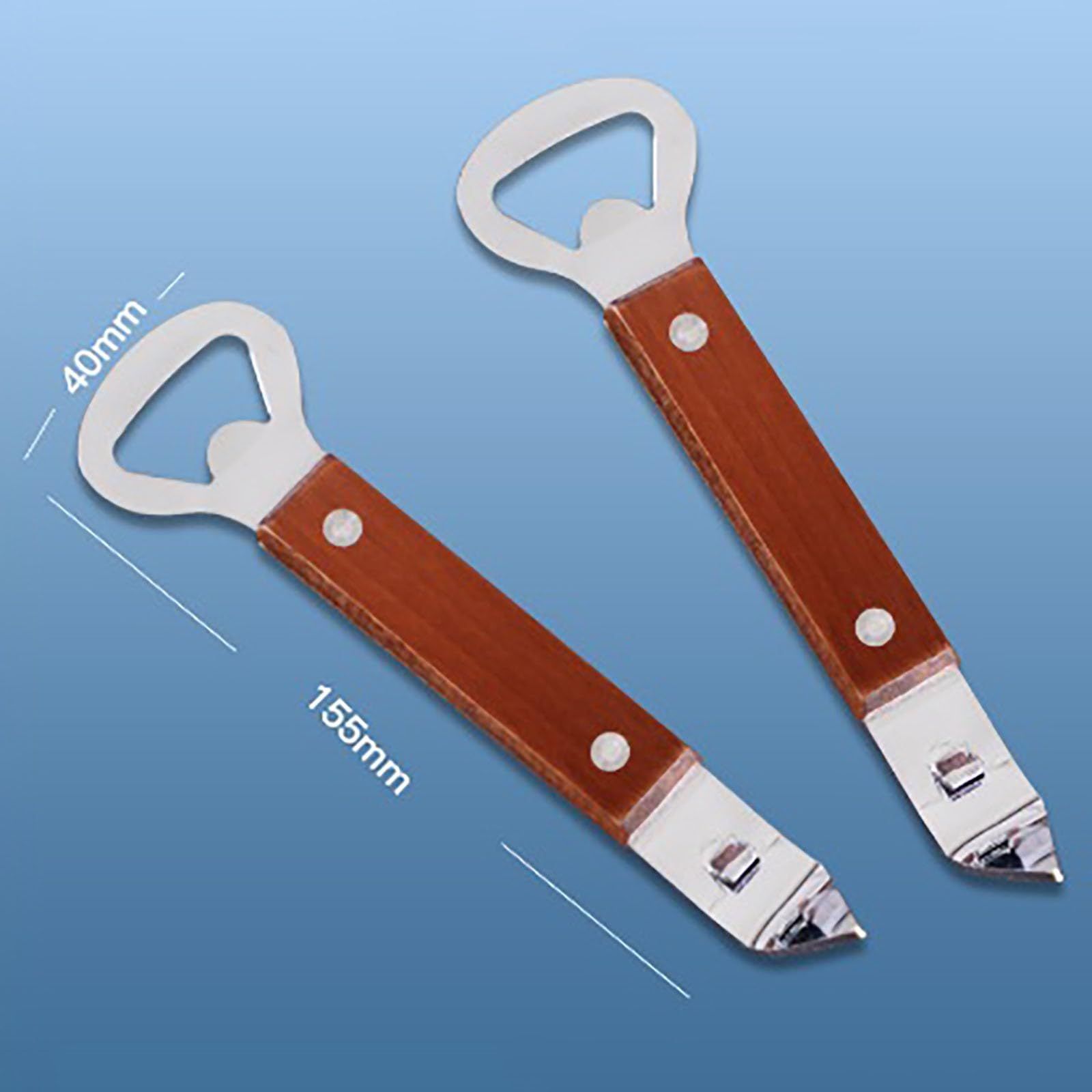 2pc For Manual Bottles Cans Portable Stainless Steel Beer Bottle Can Jar Cap Opener Party Kitchen Bar Wine — image 4
