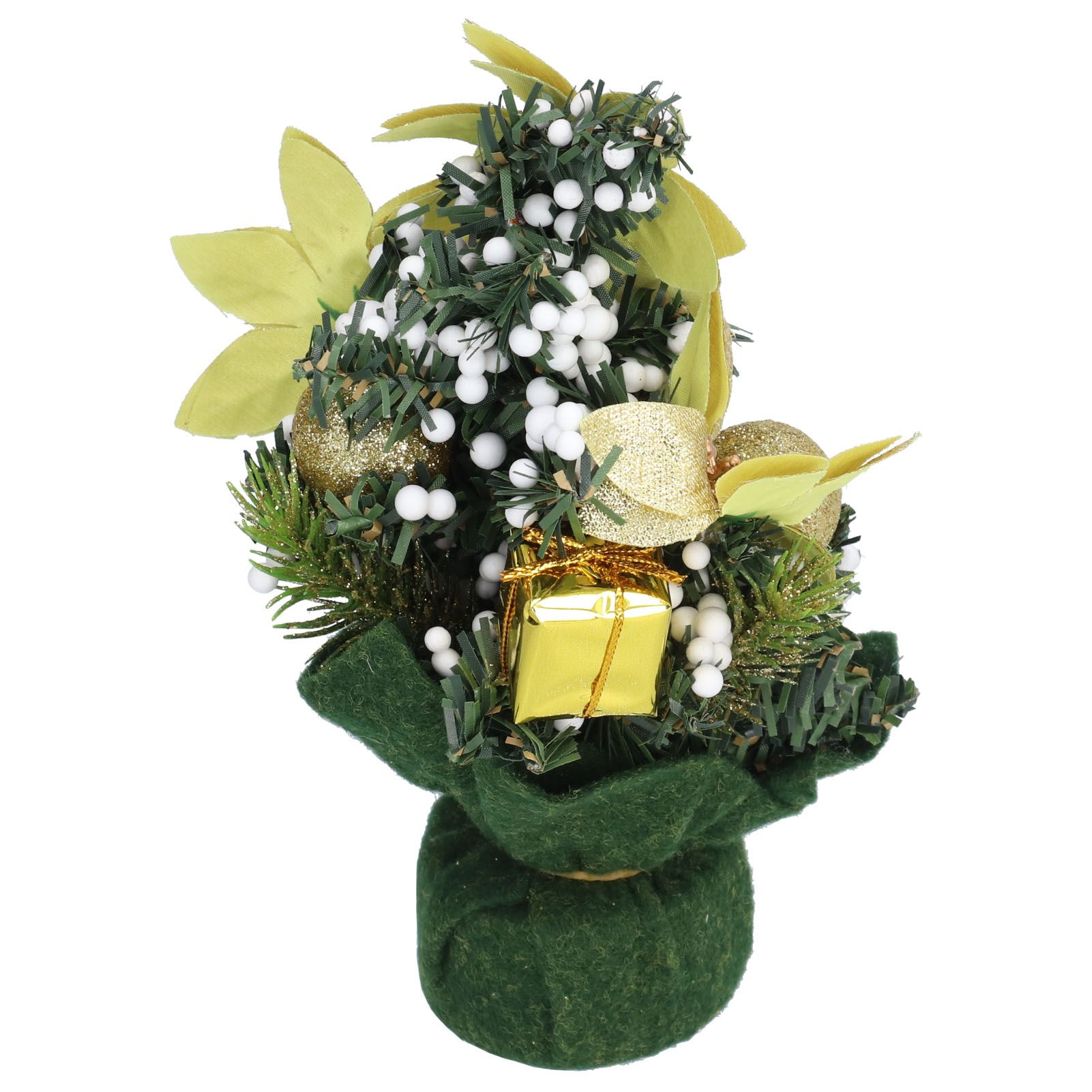 Artificial Christmas Tree Mini Exquisite Cute Bright Colors Desktop Innovative Christmas Tree OrnamentsGold โ image 3