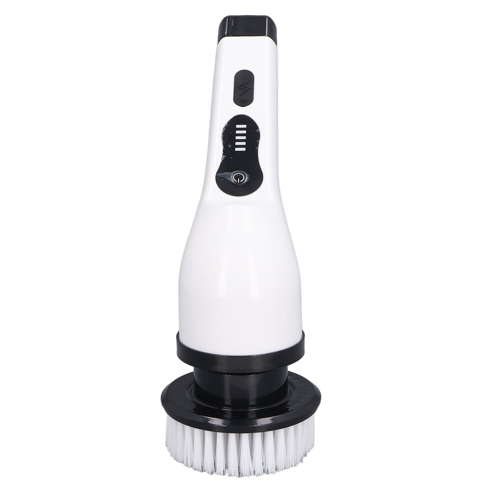 Electric Handheld Brush Adjustable Extension Handle Powerful Highly Efficient Labor Saving Electric Spin Scrubber for Bathroom Kitchen 9 Heads White — image 3