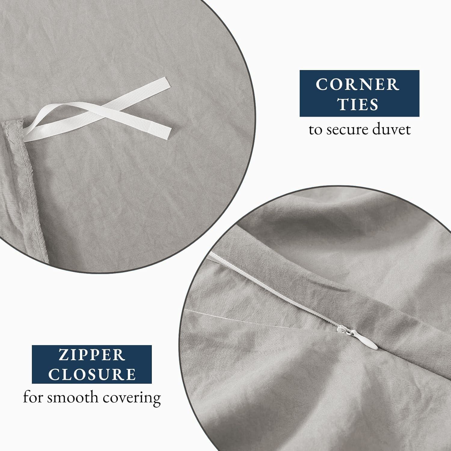 Hotel Soft Microfiber Duvet Cover Set-2000TC Quilt Cover Set & Pillowcases -1 Donna Cover Zipper Closure & 1 x Pillowcases-Breathable Bedding - Wrinkle, Fade — image 6