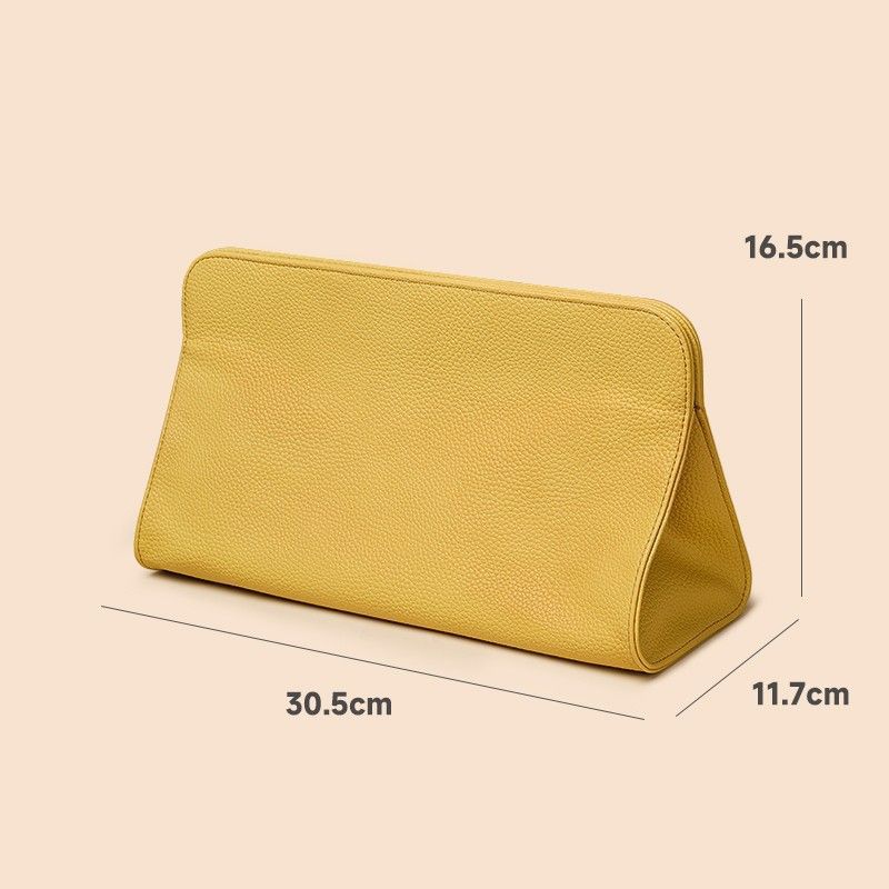 Yellow Hair Dryer Storage Bag - Faux Leather Travel Organizer with Magnetic Closure, Waterproof Heat Resistant Pouch for Straighteners Curling Irons and — image 6